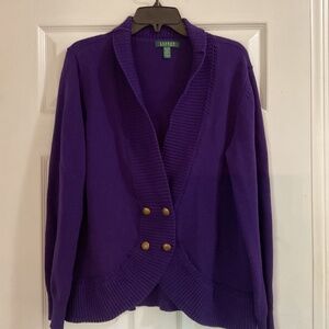 Women’s Lauren Ralph Lauren Shawl Collar Cardigan Sweater, XL